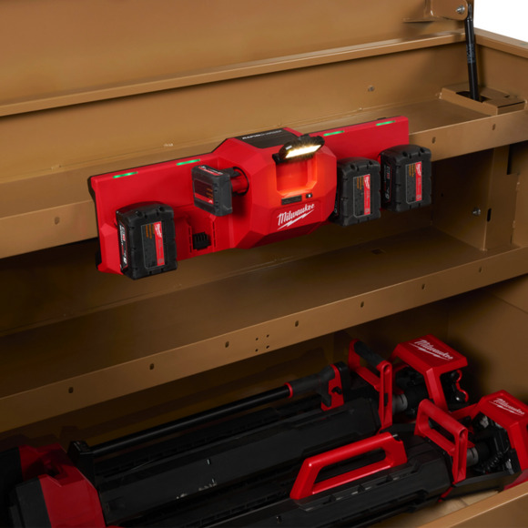 Milwaukee Power Tools, , Milwaukee M12-18GBC4 Gangbox Charger c/w battery Kit