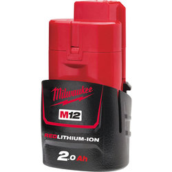 Milwaukee M12B2 12 volt 2.0 Ah REDLithium Battery 