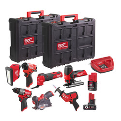 Milwaukee M12FPP7B2-622P Gen 2 12v Fuel 7 Piece Kit In Packout Boxes
