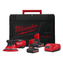 Milwaukee M12FROS5-502X 150mm Random Orbital Sander Kit 