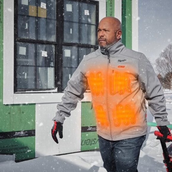 Milwaukee Power Tools, , Milwaukee M12HJGREY5-0 Grey Heated Jacket Extra Large