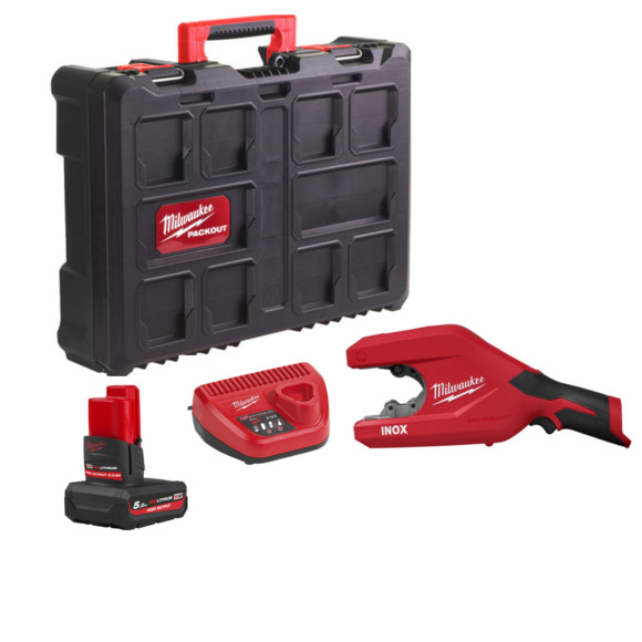 Milwaukee Power Tools, Milwaukee M12PCSS54-501P 54mm CU-INOX Pipe Cutter Kit