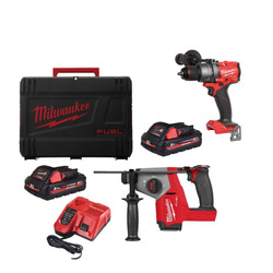 Milwaukee M18 Fuel SDS+ & Combi Drill Twin Pack
