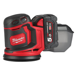 Milwaukee M18BOS125-502B 125mm Cordless Random Orbital Sander 