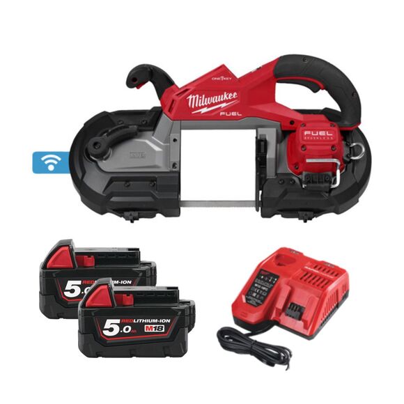 Milwaukee Power Tools, Milwaukee M18FBS127DO-502C Dual Trigger 127mm Deep Cut Bandsaw Kit