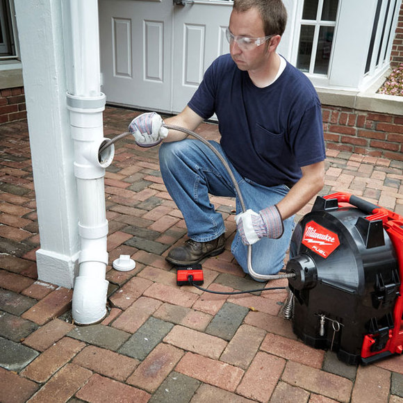 Milwaukee Power Tools, , Milwaukee M18FFSDC16-0 'FUEL' Free Standing Drain Cleaner 16 mm