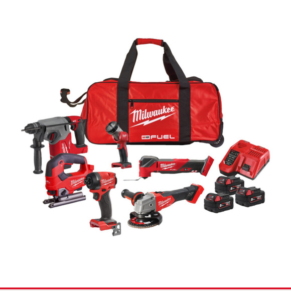 Milwaukee Power Tools, Milwaukee M18FPP6L3-503B M18 Fuel 6 Piece Power Pack