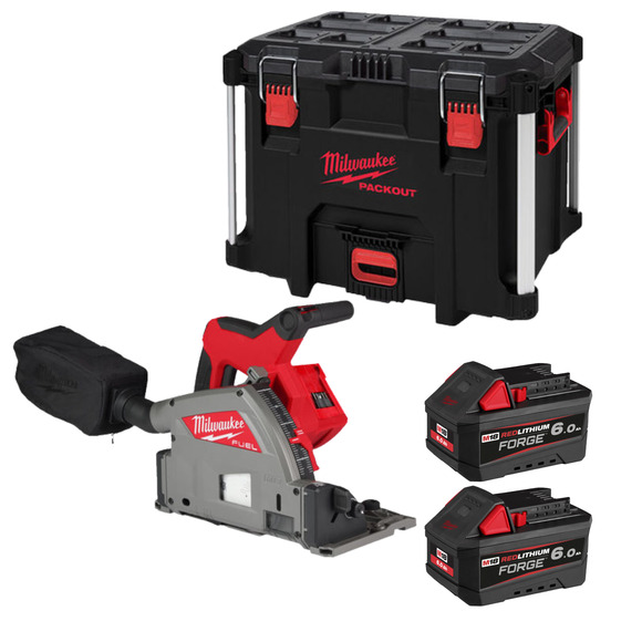 Milwaukee Power Tools, Milwaukee M18FPS55 Plunge Saw 6ah Forge Kit Packout Box