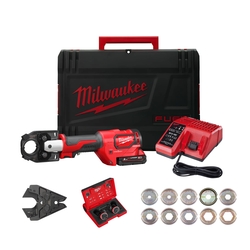 Milwaukee M18HCCT-201C Set Hydraulic Cable Crimper c/w CuAL Cutting Jaw