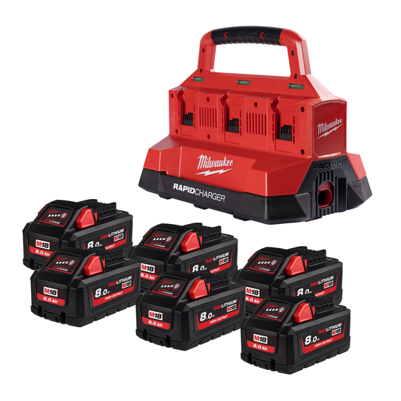 Milwaukee M18 REDLITHIUM-ION HIGH OUTPUT 8.0Ah Battery Pack - M18HB8 -  Batteries & Chargers