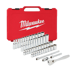 Milwaukee Metric & Imperial ¼" Ratchet & Socket Set 50pcs 