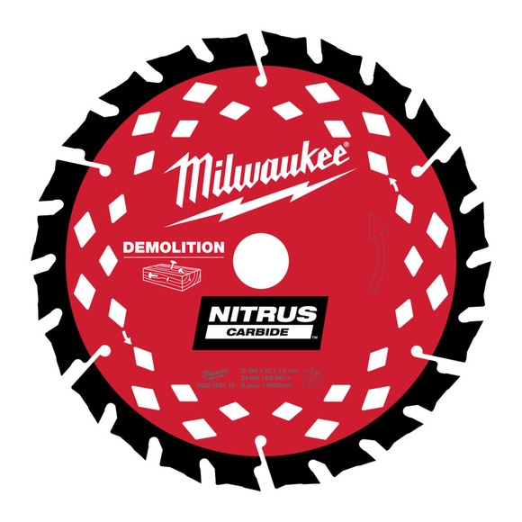 Milwaukee Power Tools, Milwaukee Nitrus 165mm x 20mm x 24 TCT Saw Blade