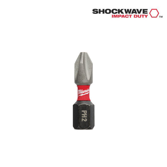 Milwaukee Power Tools, Milwaukee PH2 25 mm Shockwave 3 Bits 25 Pack