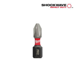 Milwaukee PH2 25 mm Shockwave 3 Bits 25 Pack