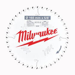 Milwaukee PTFE Coated Circular Saw Blade 165 mm x 40 Teeth
