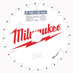 Milwaukee PTFE Coated Circular Saw Blade 190 mm x 24 Teeth