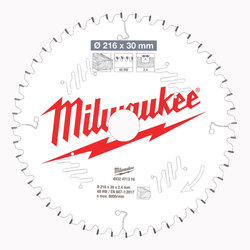 Milwaukee PTFE Coated Circular Saw Blade 216 mm x 48 Teeth 