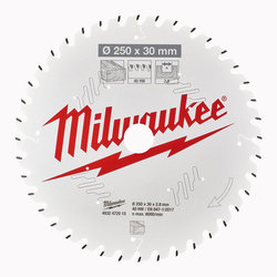 Milwaukee PTFE Coated Circular Saw Blade 250 mm x 40 Teeth 