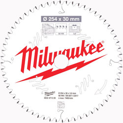 Milwaukee PTFE Coated Circular Saw Blade 254 mm x 60 Teeth 