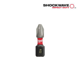 Milwaukee PZ2 25 mm Shockwave 3 Bits 25 Pack