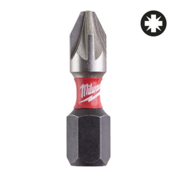 Milwaukee Power Tools, Milwaukee PZ2 25 mm Shockwave 3 Bits 25 Pack