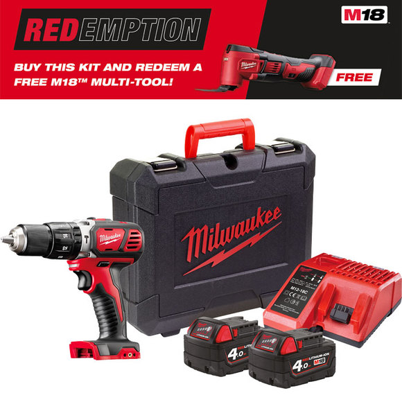 Milwaukee REDEMPTION M18BPD-402C Compact Combi Drill