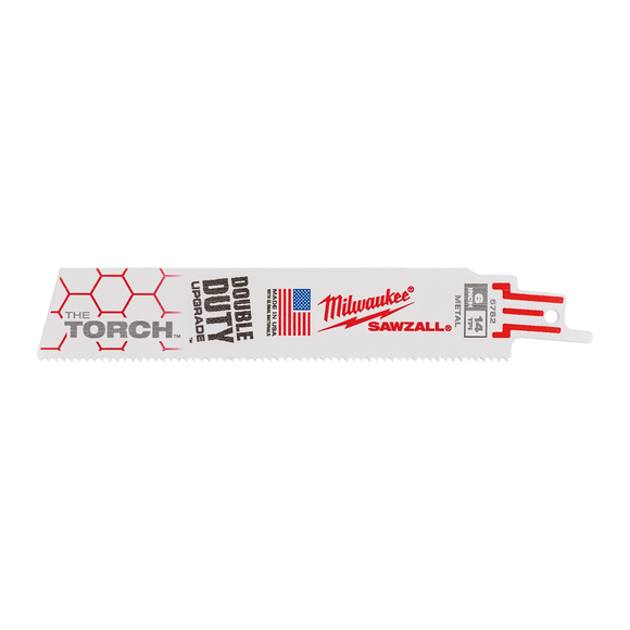 Milwaukee Power Tools, Milwaukee Sawzall Torch 14 Tpi 150mm Recip Saw Blade - 5 pcs 
