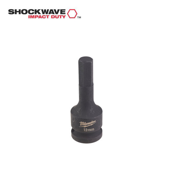 Milwaukee Power Tools, Milwaukee SHOCKWAVE 1/2" Drive - HEX 12 mm Socket