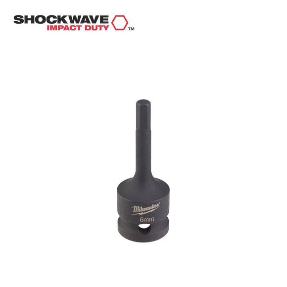 Milwaukee Power Tools, Milwaukee SHOCKWAVE 1/2" Drive - HEX 6 mm Socket