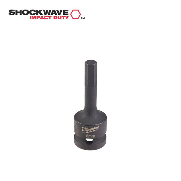 Milwaukee Power Tools, Milwaukee SHOCKWAVE 1/2" Drive - HEX 8 mm Socket