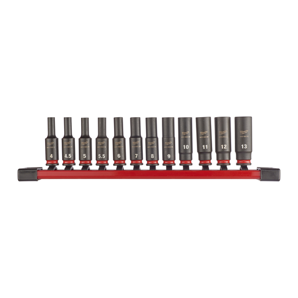 Milwaukee Power Tools, Milwaukee Shockwave 1/4" Socket Set - 12pcs