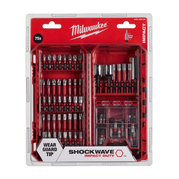 Milwaukee Power Tools, Milwaukee Shockwave Bit Set - 75 Pcs