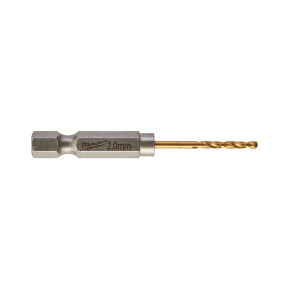 Milwaukee Power Tools, Milwaukee SHOCKWAVE HSS-G Ti RED HEX Drill Bit 2 mm