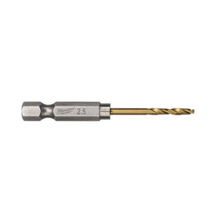 Milwaukee SHOCKWAVE HSS-G Ti RED HEX Drill Bit 2.5 mm 