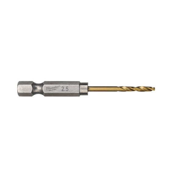 Milwaukee Power Tools, Milwaukee SHOCKWAVE HSS-G Ti RED HEX Drill Bit 2.5 mm