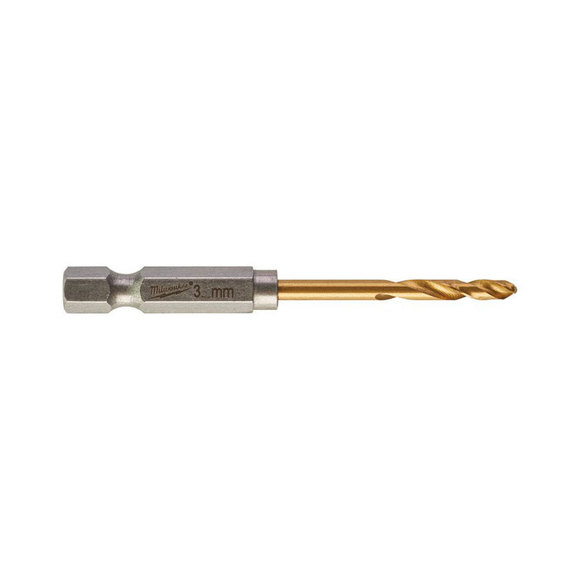 Milwaukee Power Tools, Milwaukee SHOCKWAVE HSS-G Ti RED HEX Drill Bit 3 mm