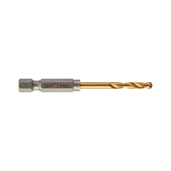 Milwaukee Power Tools, Milwaukee SHOCKWAVE HSS-G Ti RED HEX Drill Bit 3.5 mm