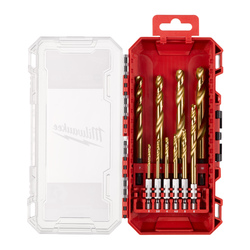 Milwaukee Shockwave HSS-G Ti RED HEX Drill Bit Set - 10pcs