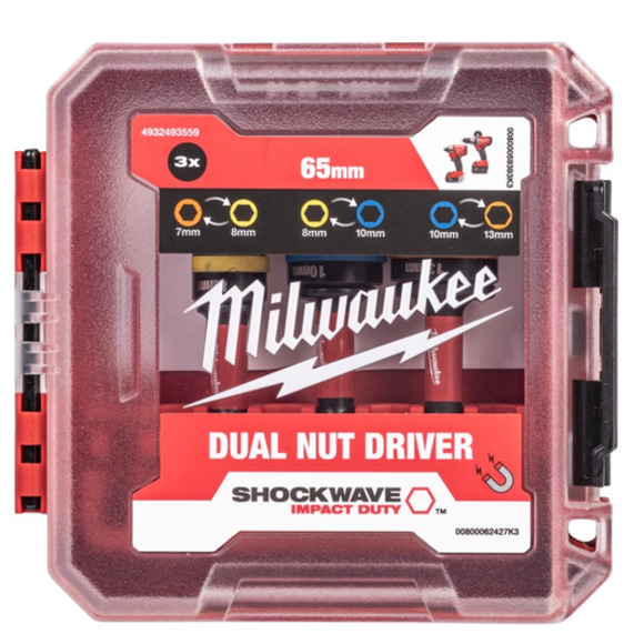 Milwaukee Power Tools, , Milwaukee SHW Dual Sided Magnetic Cleanable 4 pce Nut Driver Set