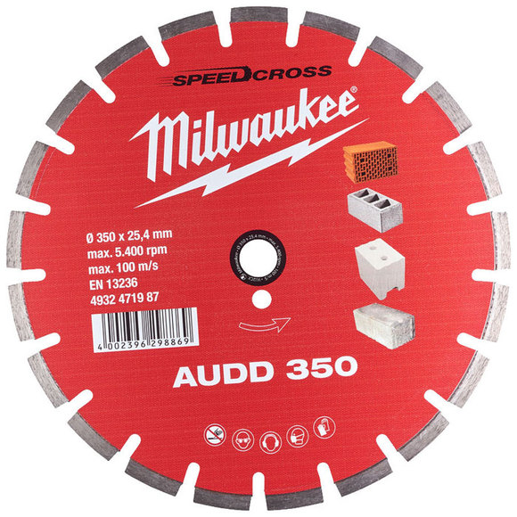 Milwaukee Power Tools, Milwaukee SPEEDCROSS AUDD 350 Diamond Blade