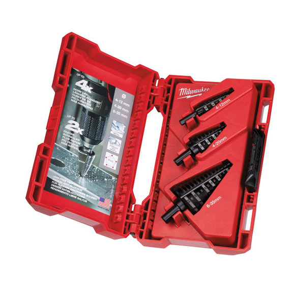 Milwaukee Power Tools, Milwaukee Step Drill Set 3 Piece