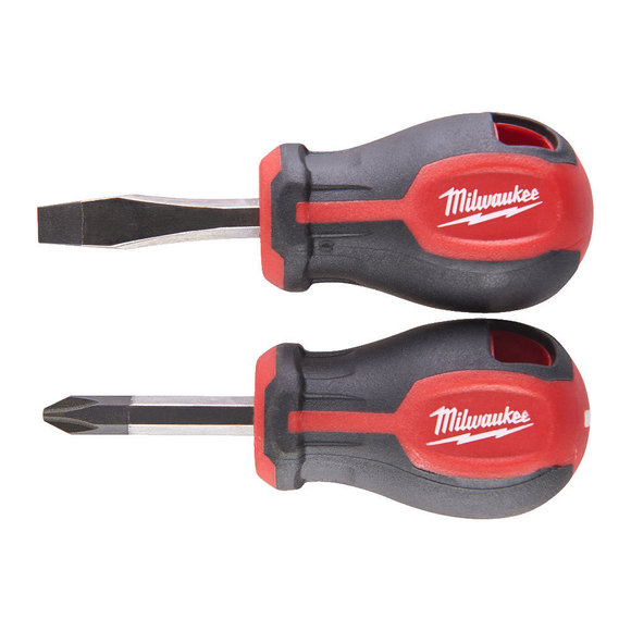 Milwaukee Power Tools, Milwaukee TRI-LOBE Stubby Screwdriver Twin Pack