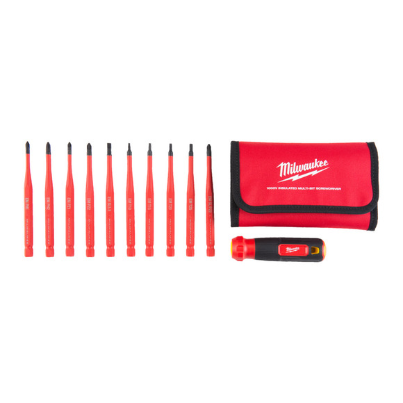 Milwaukee Power Tools, Milwaukee VDE 10 in 1 Multi Bit Screwdriver Set