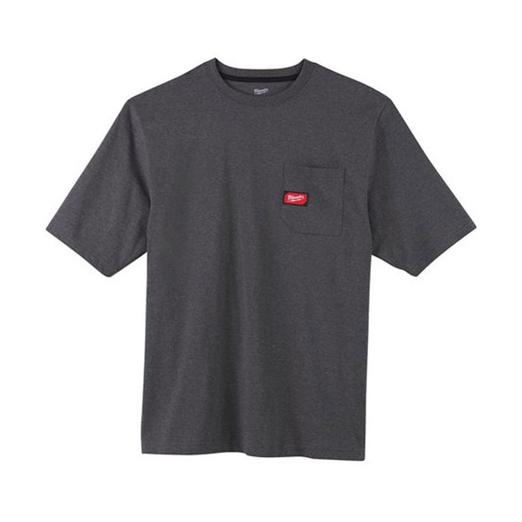 Milwaukee Power Tools, Milwaukee WTSSG Short Sleeve Work T-Shirt/Grey - XLarge