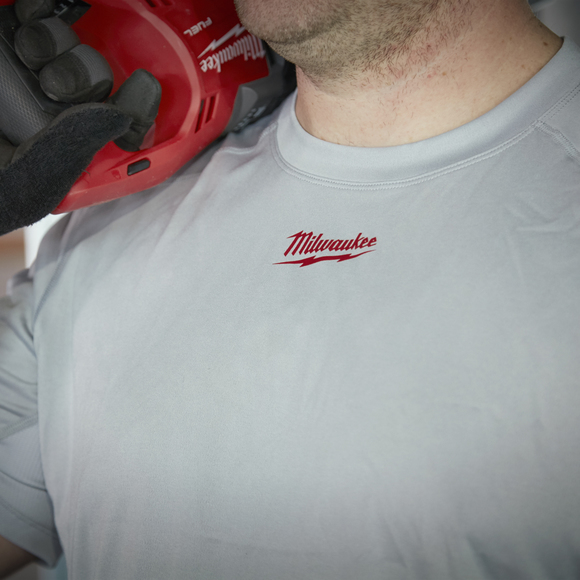 Milwaukee Power Tools, , Milwaukee WWSSG Warm Weather Short Sleeve Shirt Grey Medium