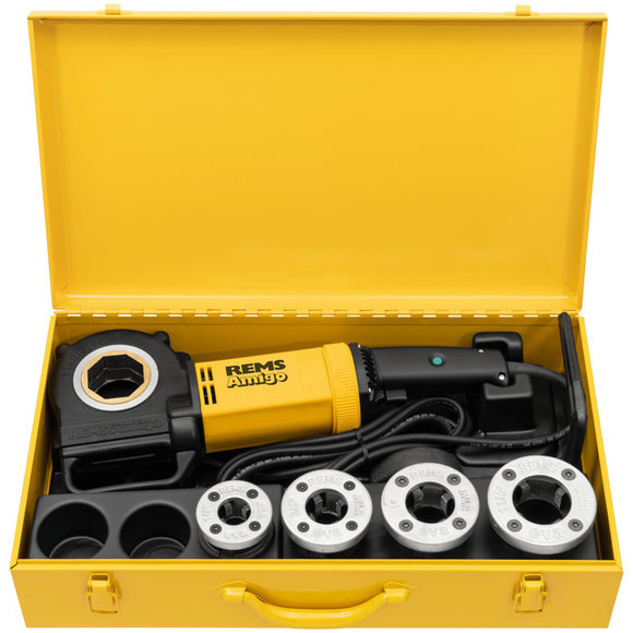 REMS Tools, , REMS Amigo Set R 1/2-3/4-1-1 1/4" Electric Pipe Theader 240v