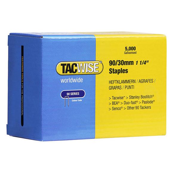 TacWise, Tacwise 90/30mm Narrow Crown Staples 5000pcs