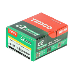 Timco C2 Strong-Fix PZ2 Countersink Screws 3.5 x 25mm-200pcs