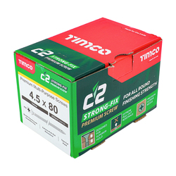 Timco C2 Strong-Fix PZ2 Countersink Screws 4.5 x 80mm-200pcs