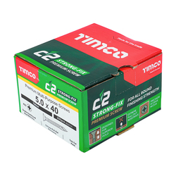 Timco C2 Strong-Fix PZ2 Countersink Screws 5.0 x 40mm-200pcs